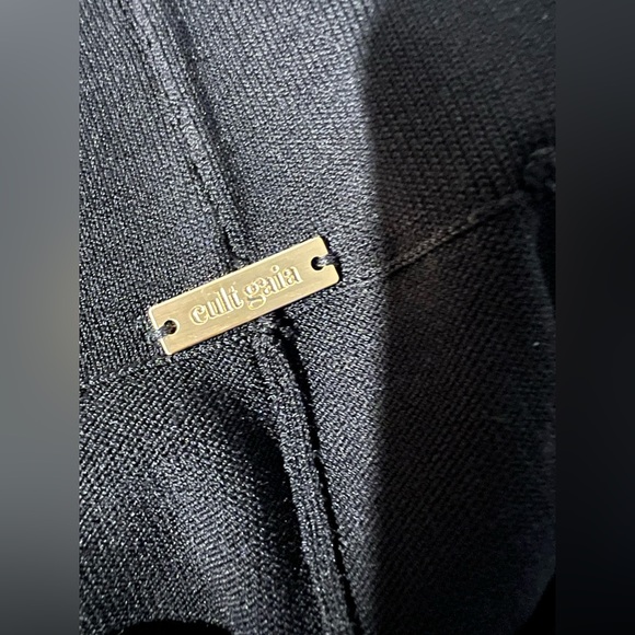 Cult Gaia Knit Wide Leg Black Pants Size M stretch Excellent condition comfy - Picture 2 of 10